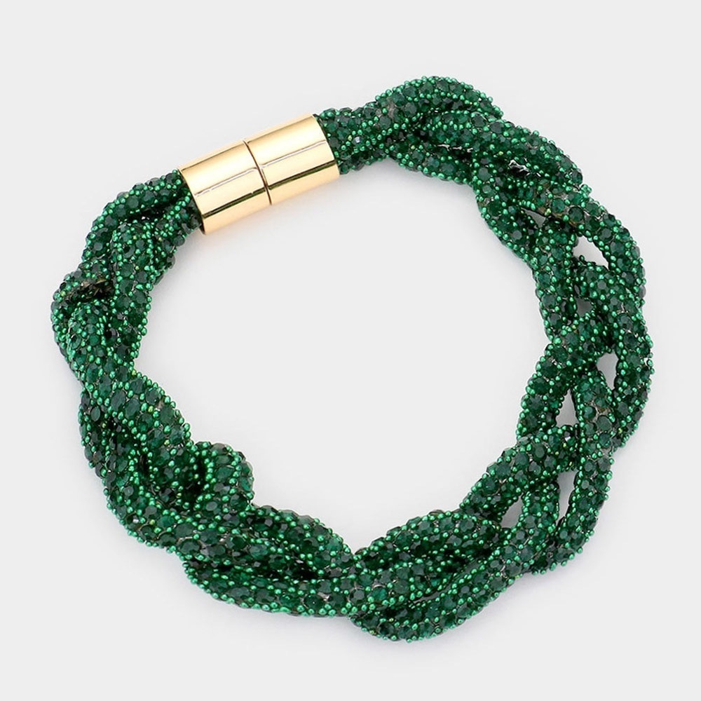 Bling braided bracelet